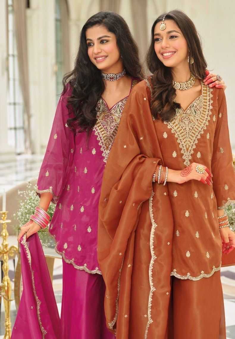 Heavy Silk Sharara Salwar Suit