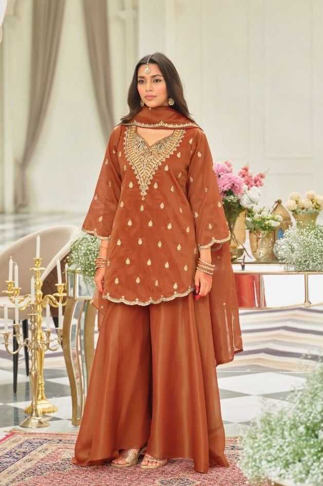 Heavy Silk Sharara Salwar Suit