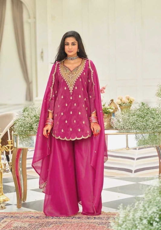 Heavy Silk Sharara Salwar Suit