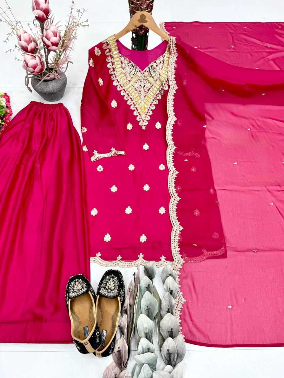 Heavy Silk Sharara Salwar Suit