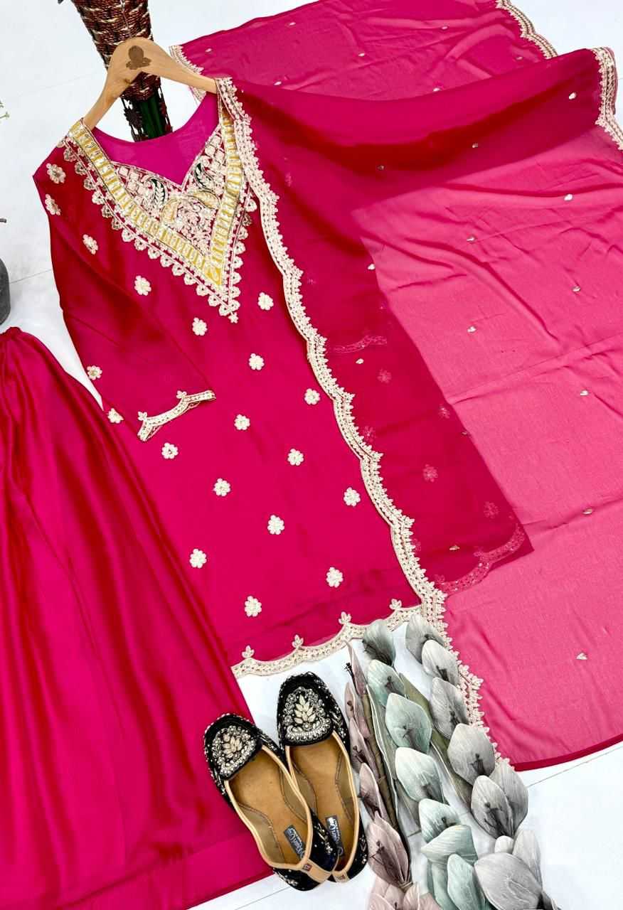 Heavy Silk Sharara Salwar Suit