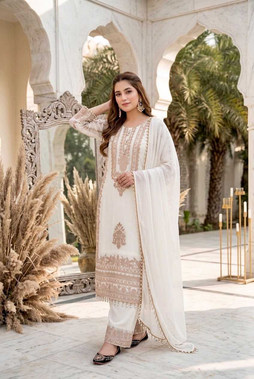 Faux Georgette Palazzo Suit