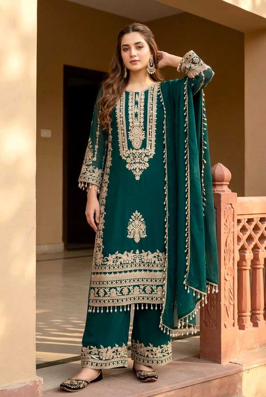 Faux Georgette Palazzo Suit