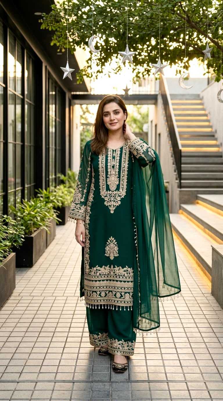 Faux Georgette Palazzo Suit