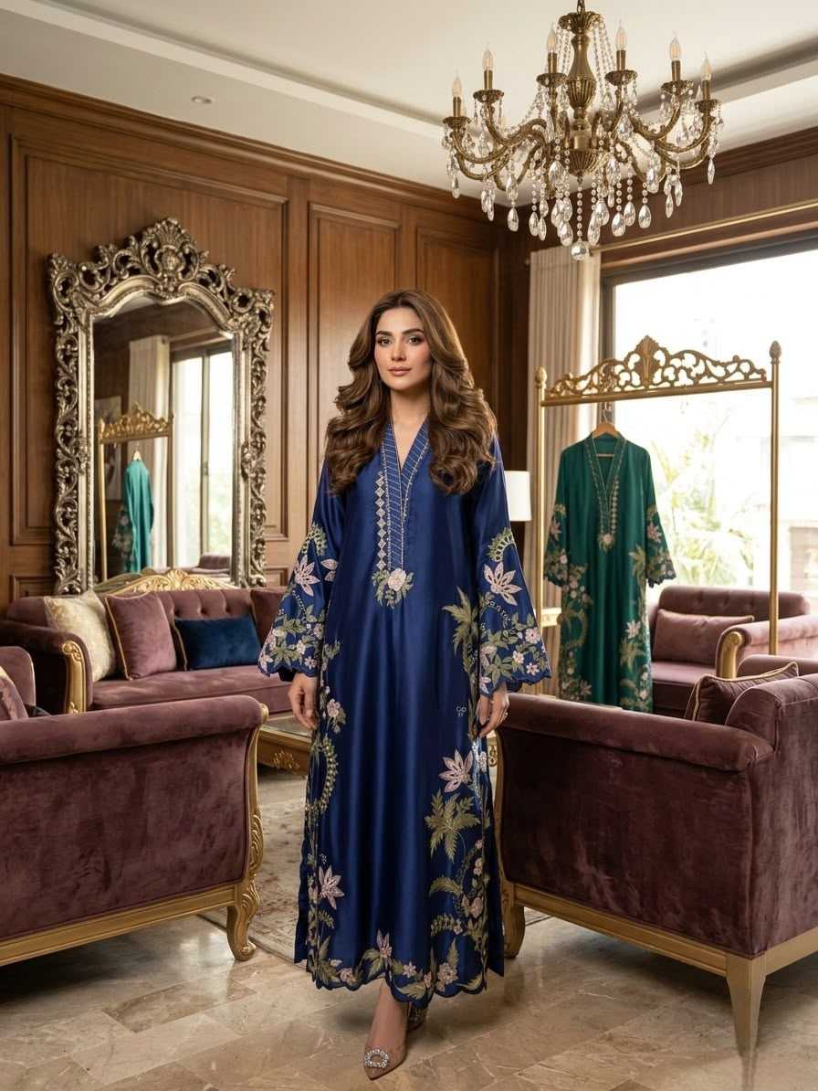 Heavy Roman Silk Embroidery Suit