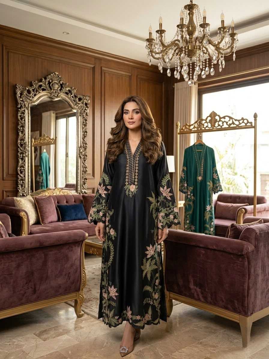 Heavy Roman Silk Embroidery Suit