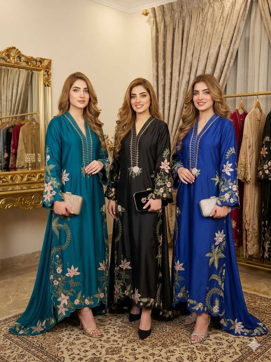 Heavy Roman Silk Embroidery Suit