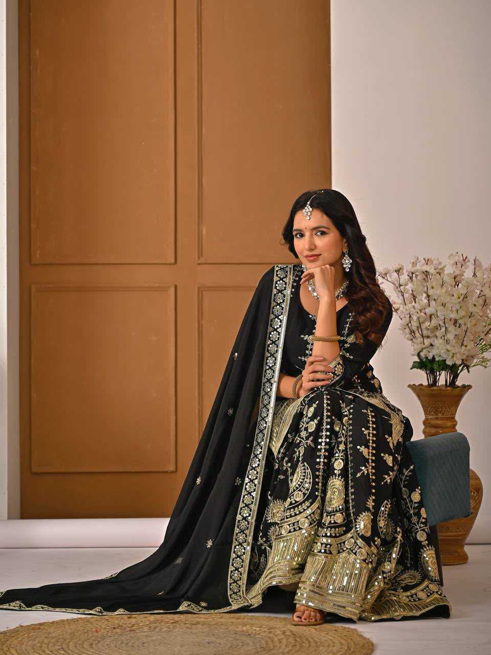 Vichitra Silk Sharara Salwar Suit