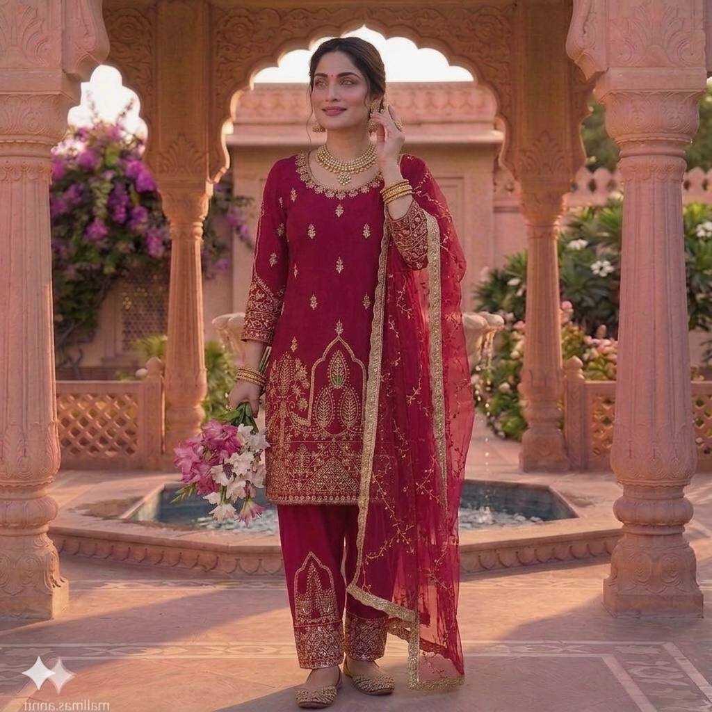 Crepe Cotton Suit