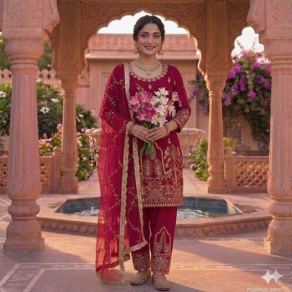Crepe Cotton Suit