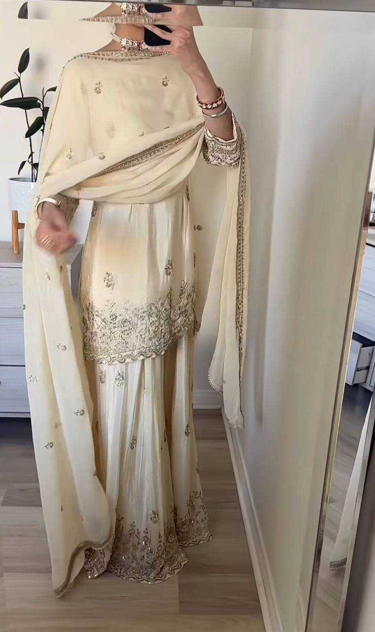 Cotton Sharara Salwar Suit