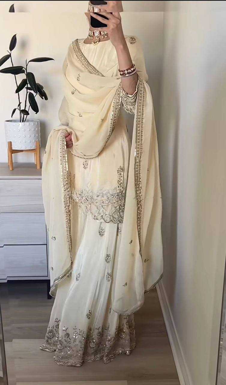 Cotton Sharara Salwar Suit