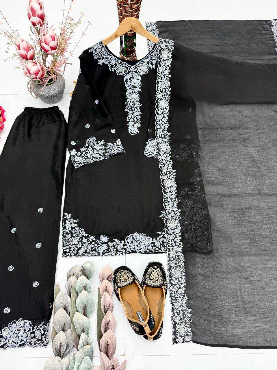 Chanderi Cotton Embroidery Suit