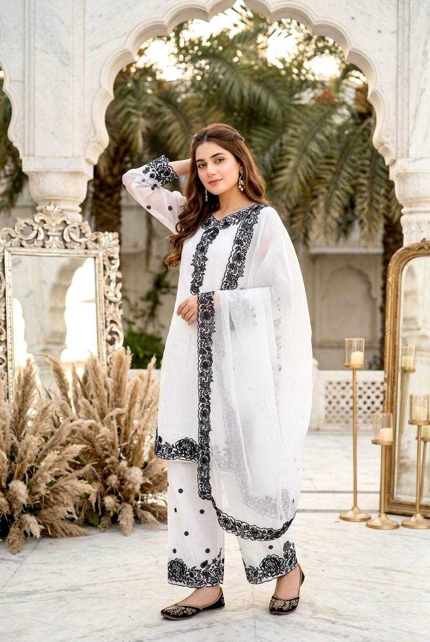 Chanderi Cotton Embroidery Suit
