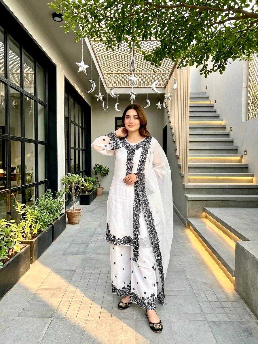 Chanderi Cotton Embroidery Suit