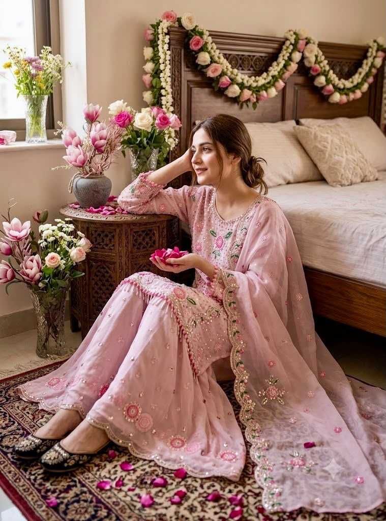 Faux Georgette Embroidery Suit 49