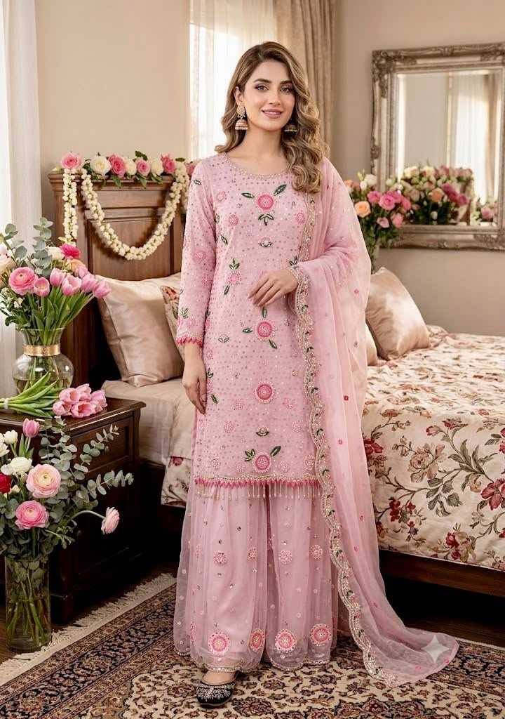Faux Georgette Embroidery Suit 49
