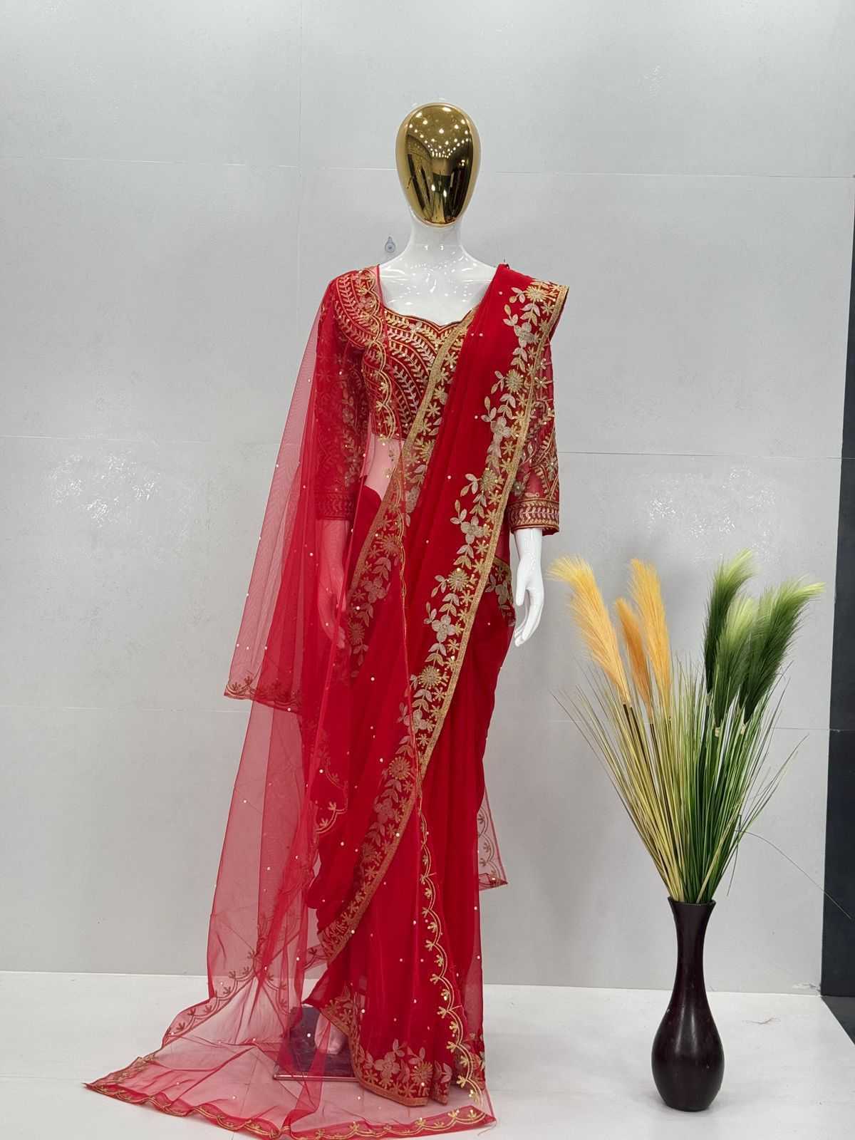 Faux Georgette Party Wear Saree