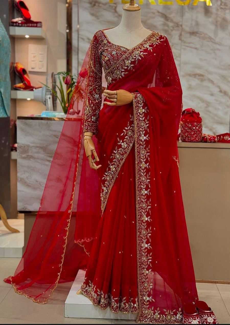 Faux Georgette Party Wear Saree