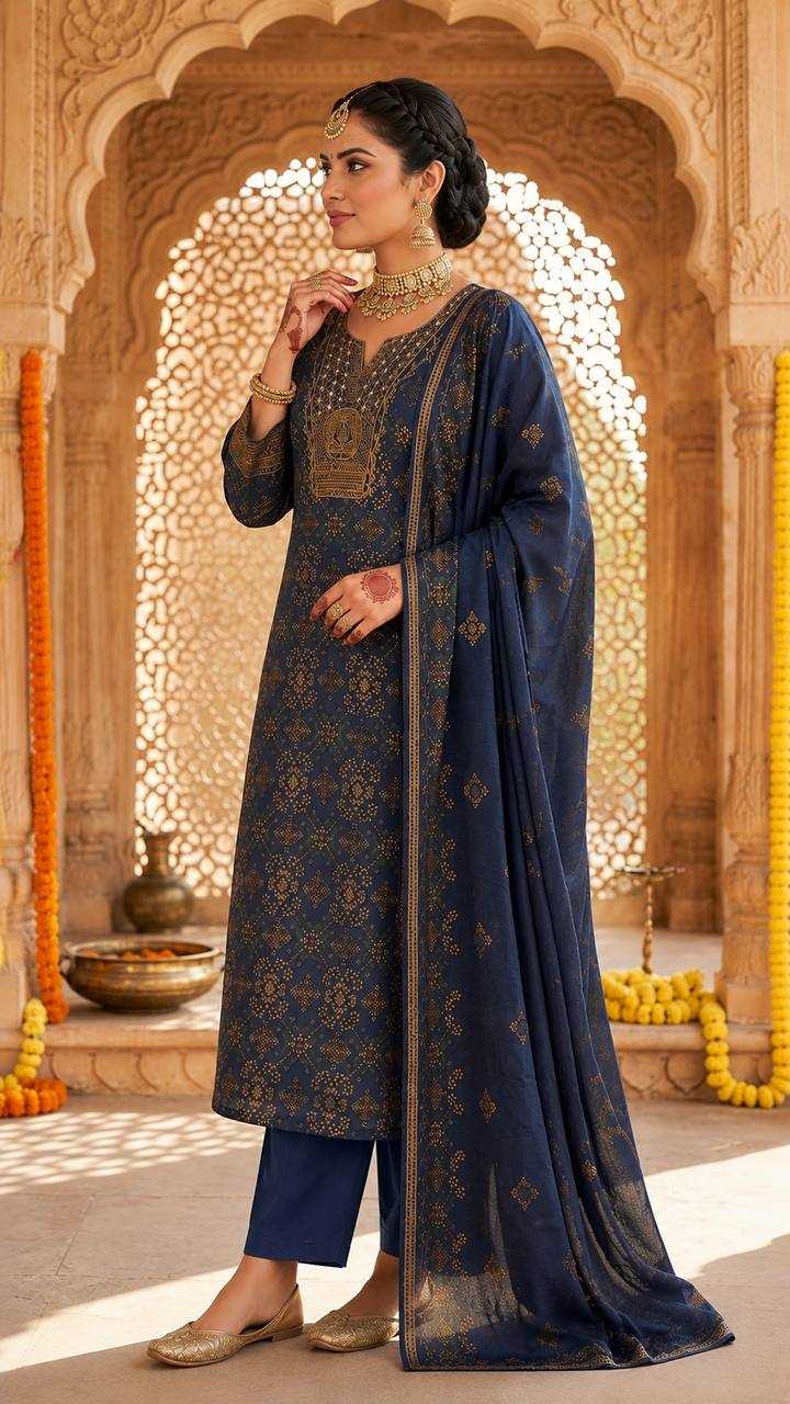 Tussar Silk Ladies Suit