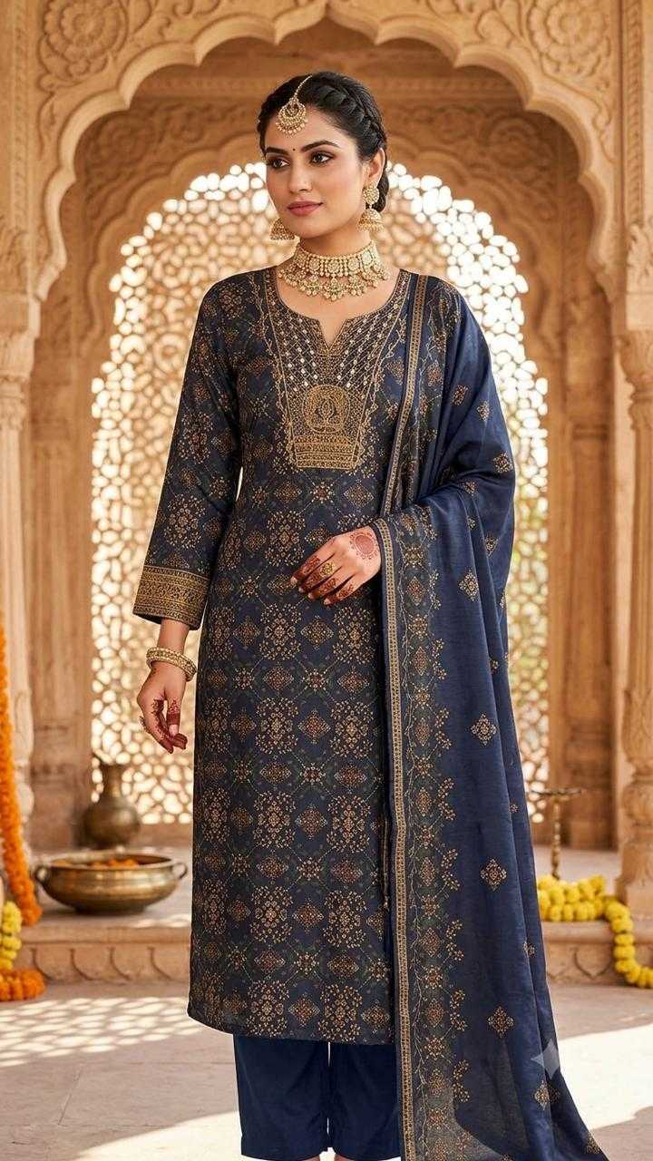 Tussar Silk Ladies Suit
