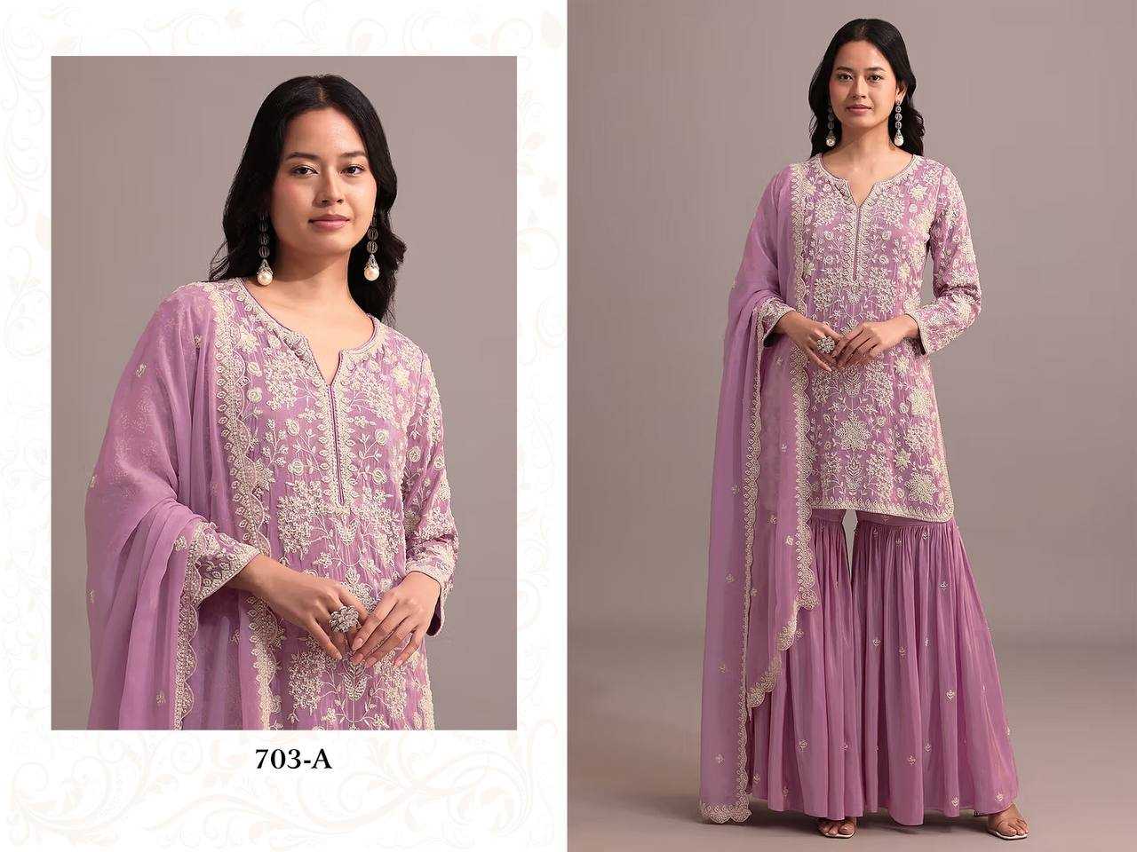 Faux Georgette Embroidery Suit
