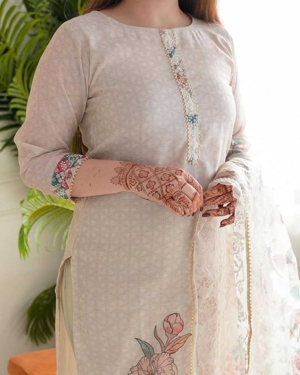 Linen Printed Suit