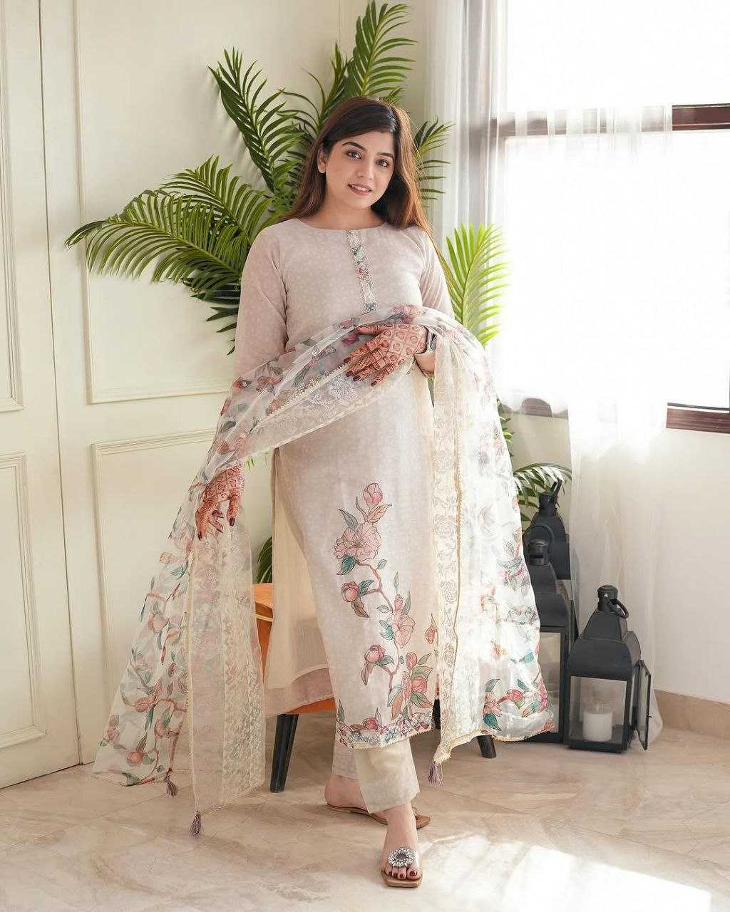 Linen Printed Suit