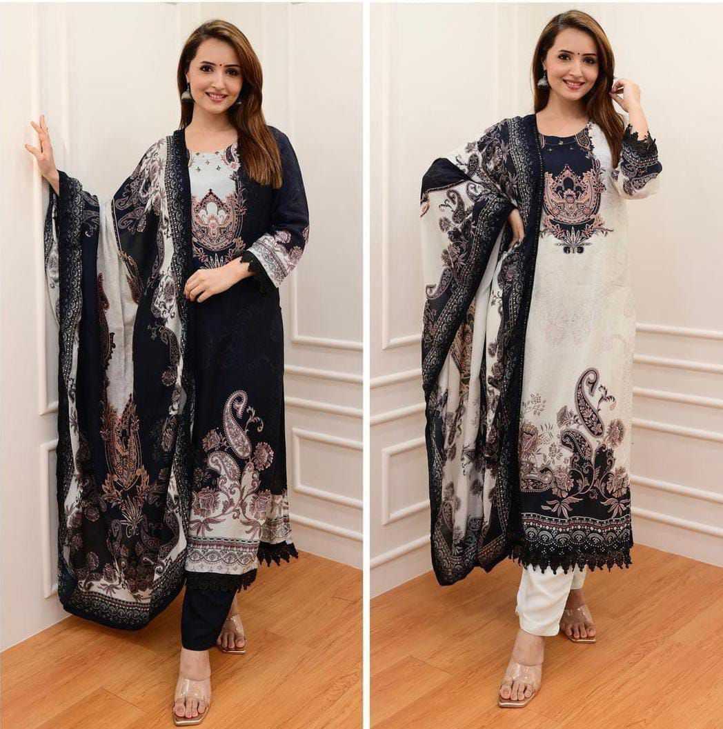 Muslin Printed Suit