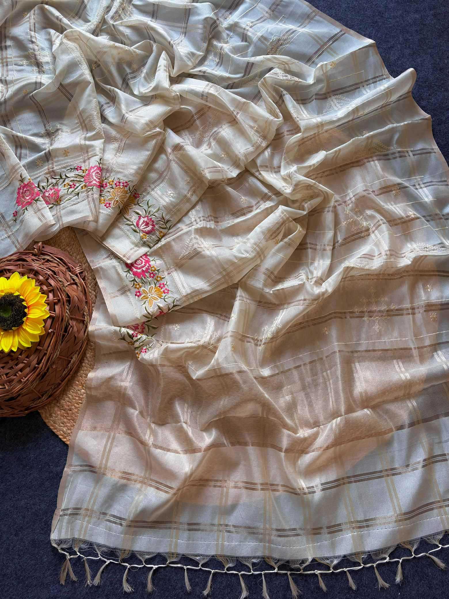 Tussar Silk Designer Saree