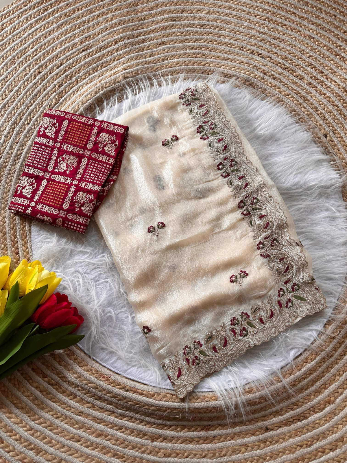Shimmer Silk Designer Saree