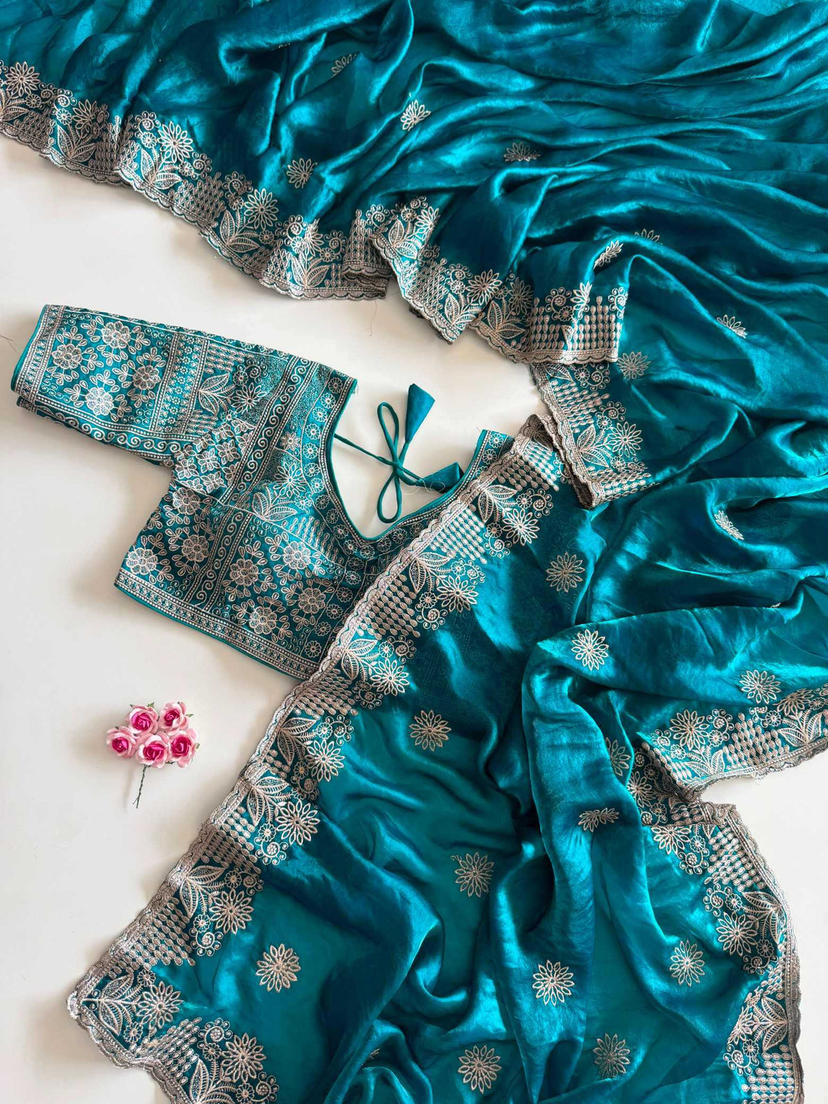 Satin Silk Designer Saree