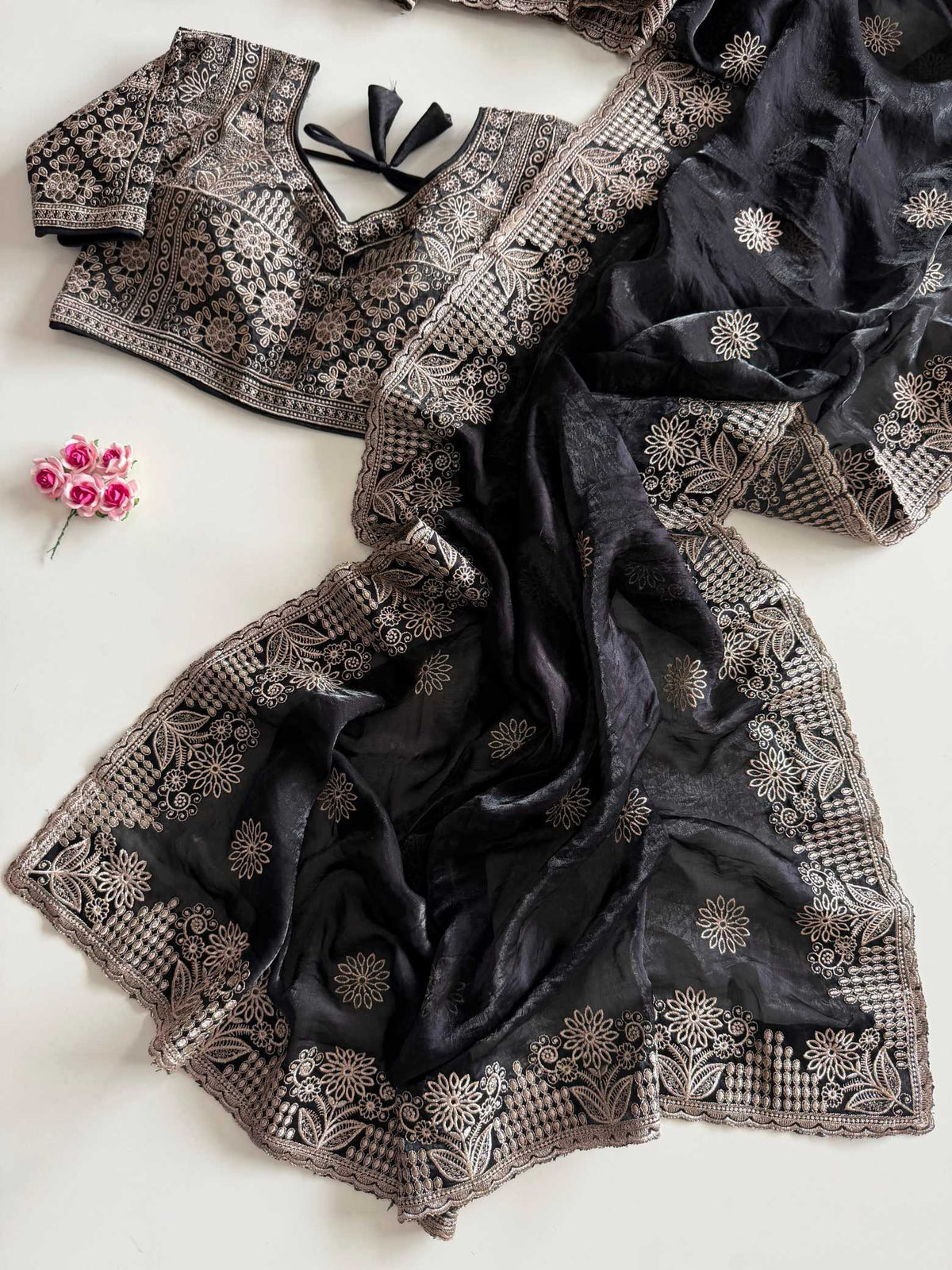 Satin Silk Designer Saree