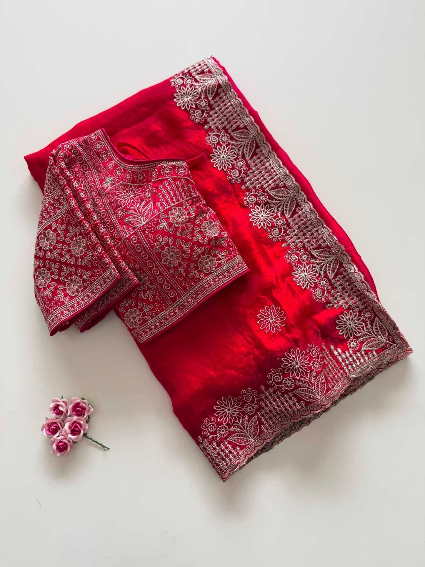 Satin Silk Designer Saree