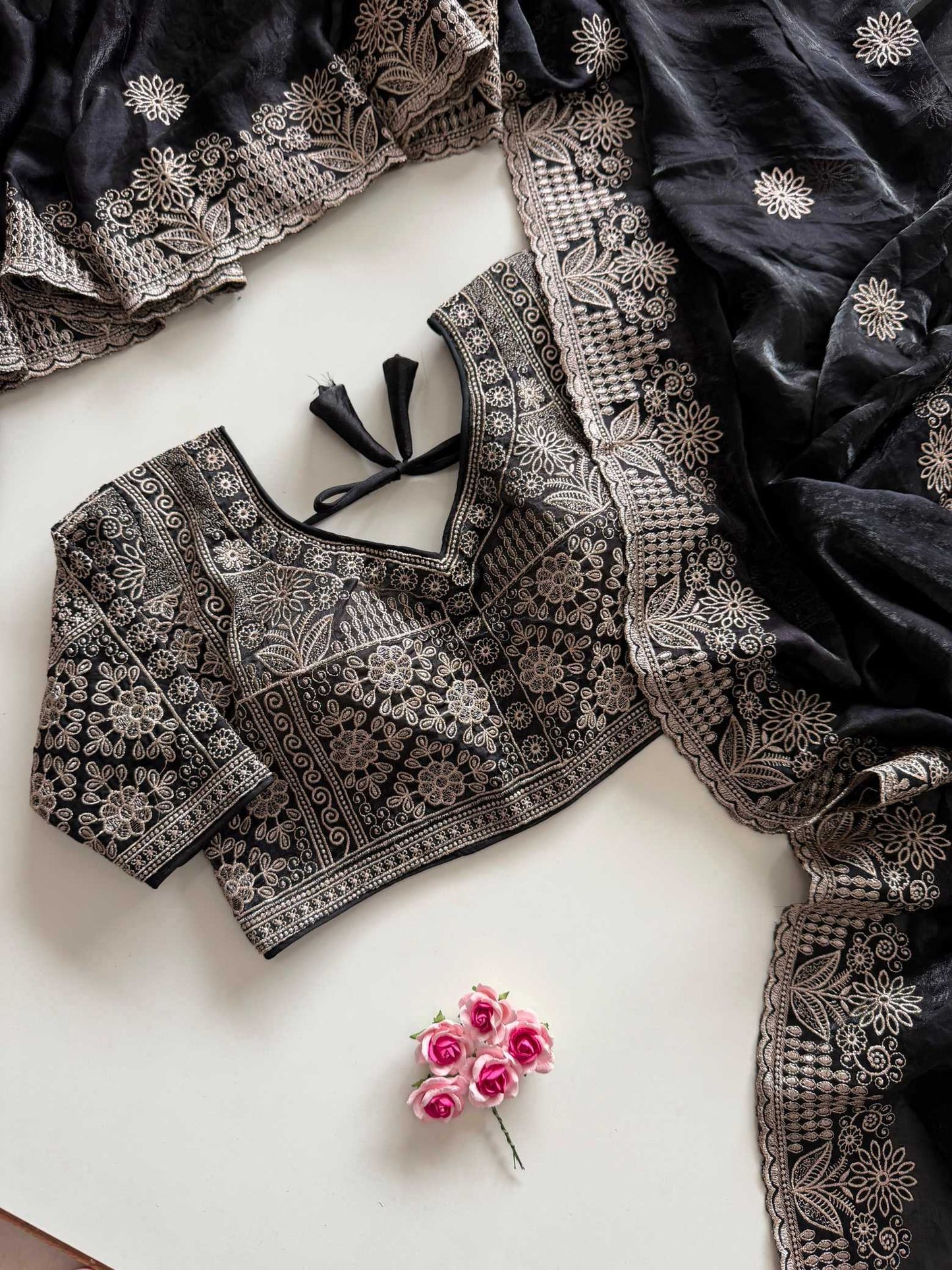 Satin Silk Designer Saree