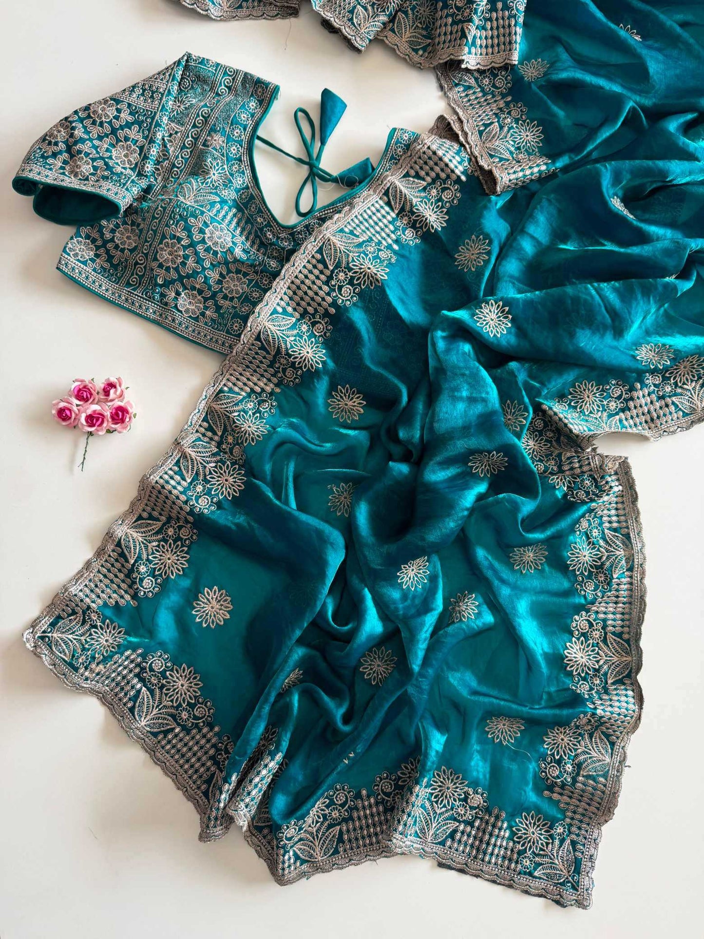 Satin Silk Designer Saree