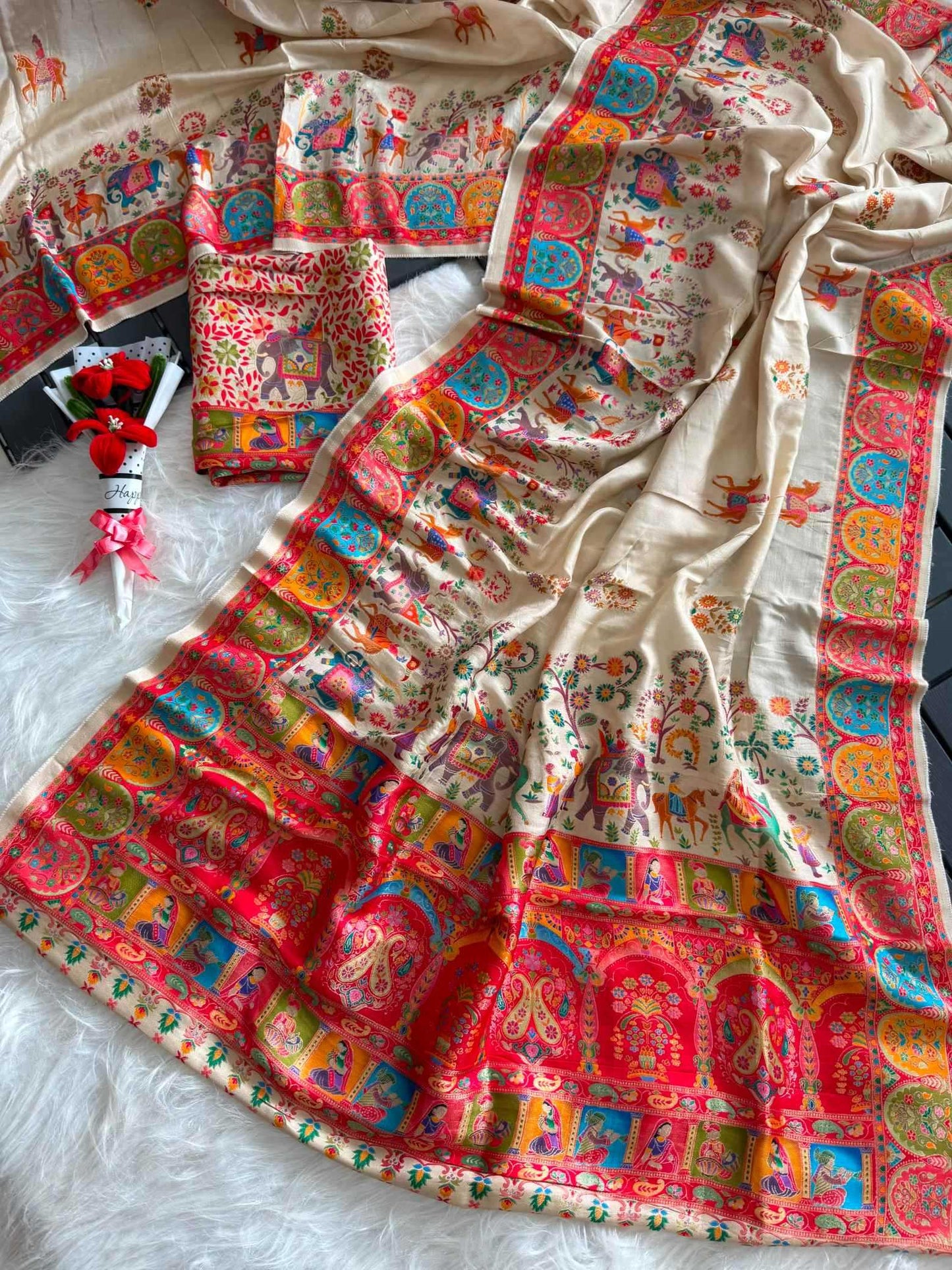 Russian Silk Printed Saree