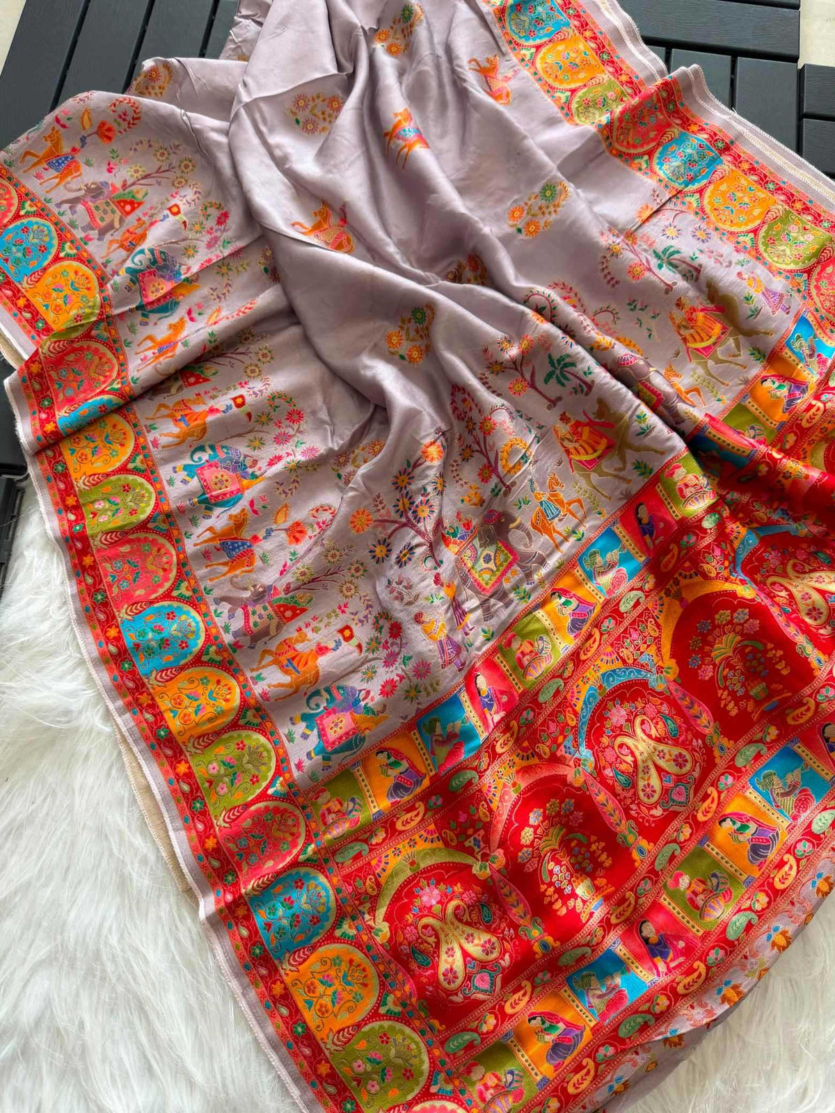 Russian Silk Printed Saree