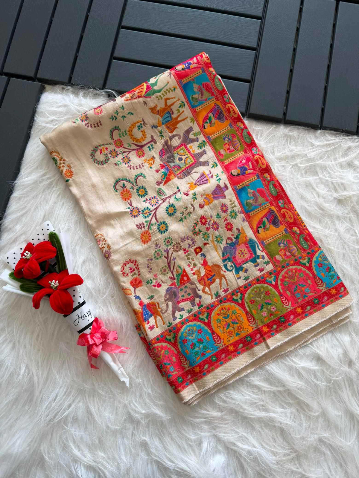 Russian Silk Printed Saree