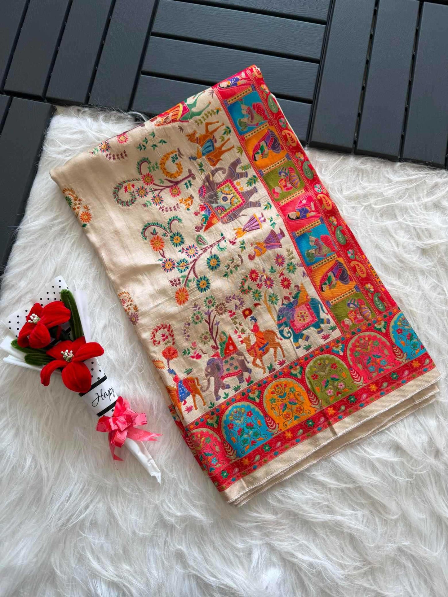Russian Silk Printed Saree