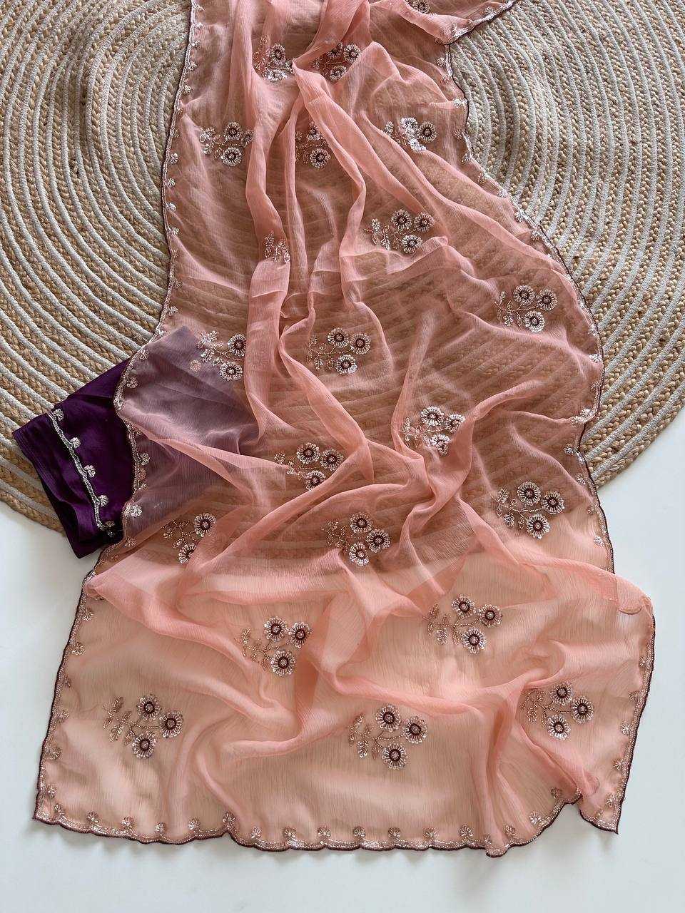 Chiffon Sequence Saree
