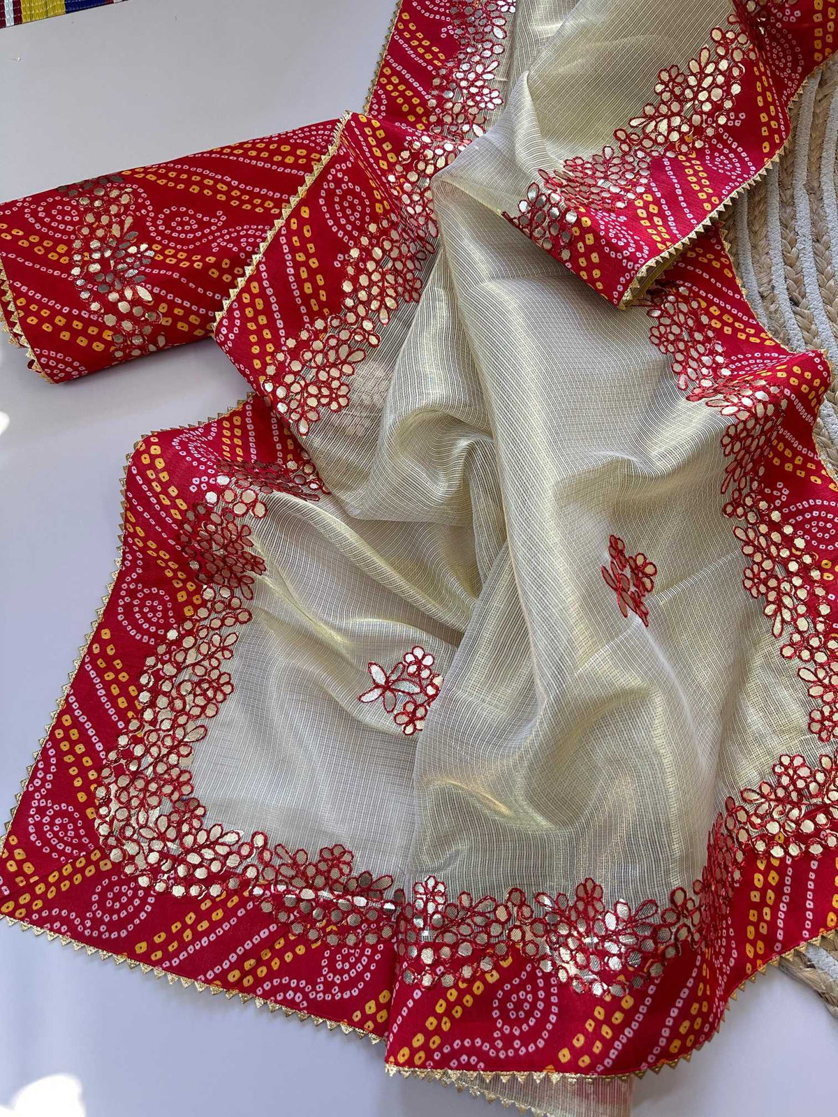 Jodha Soft Kota Gota Patti Saree
