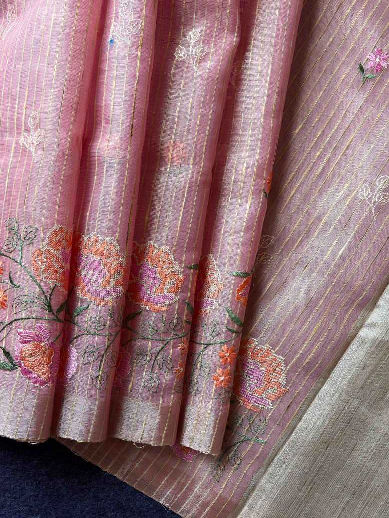 Kasturi Tussar Silk Soft Saree
