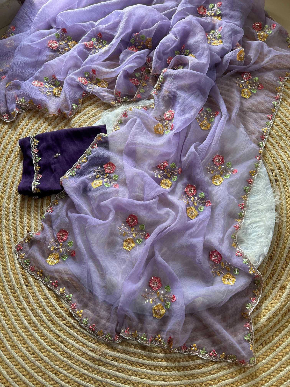 Morvi Chiffon Soft Silk Saree