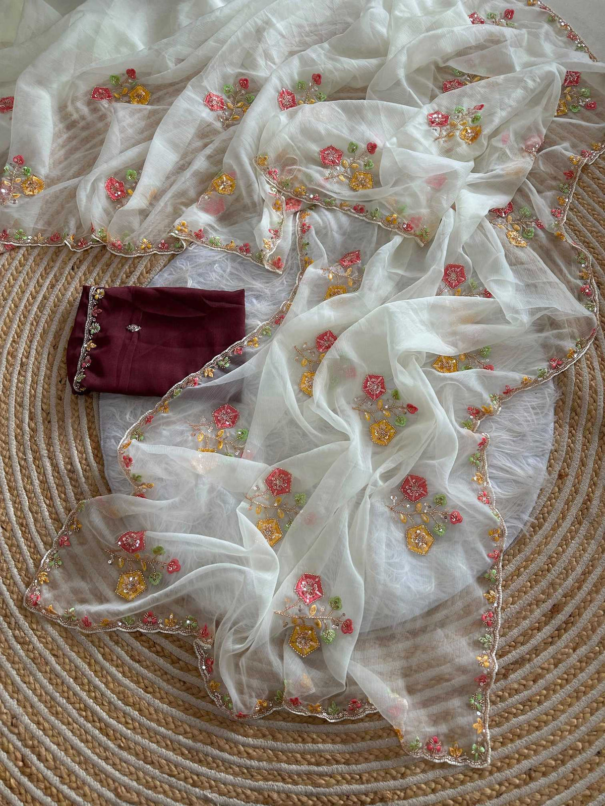 Morvi Chiffon Soft Silk Saree