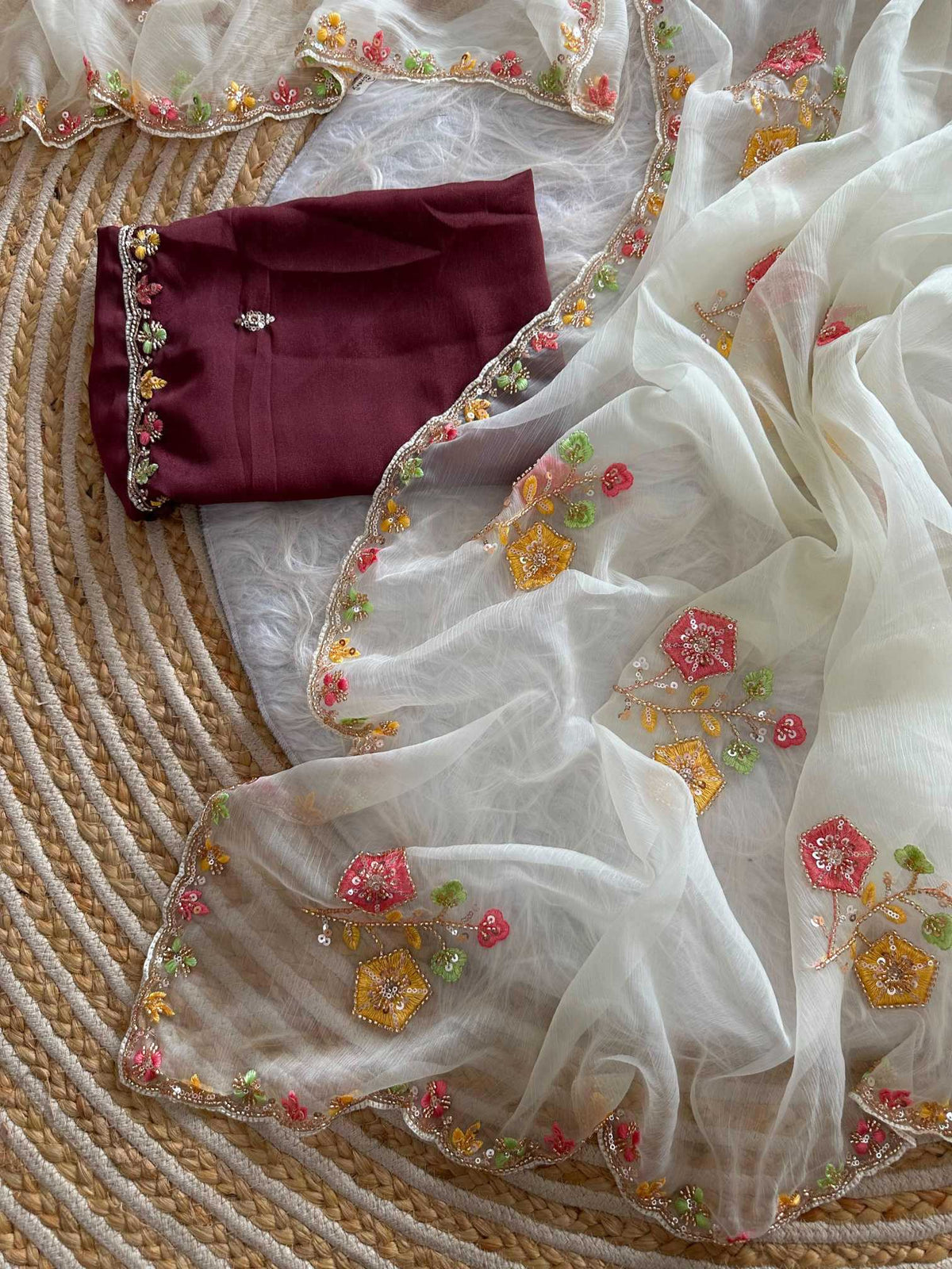 Morvi Chiffon Soft Silk Saree