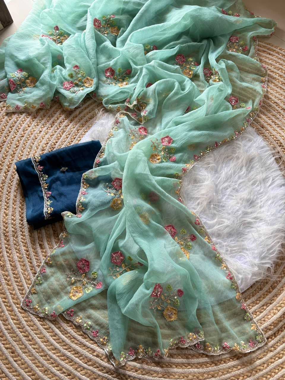 Morvi Chiffon Soft Silk Saree