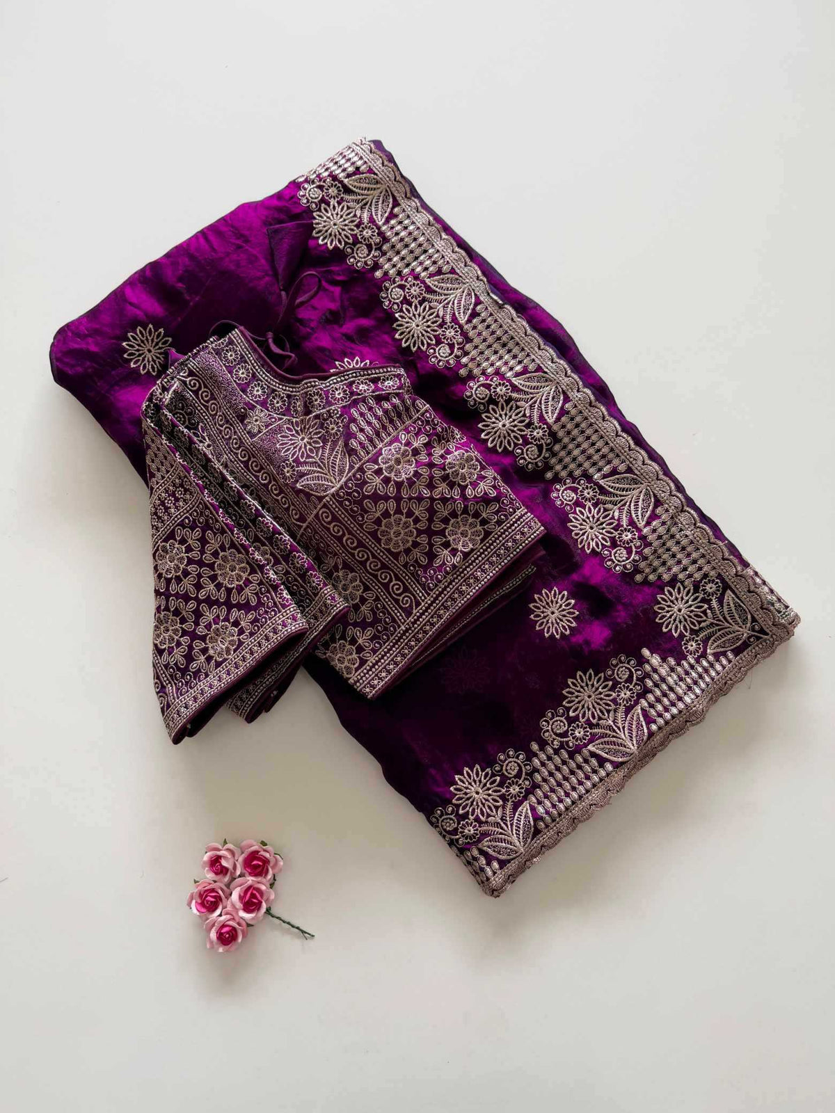 Nilofer Satin Silk Soft Saree