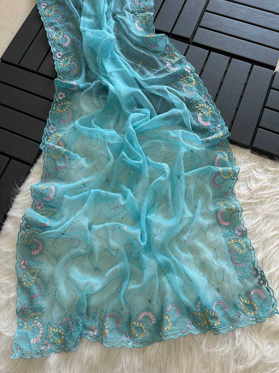 Chiffon Sequin Saree