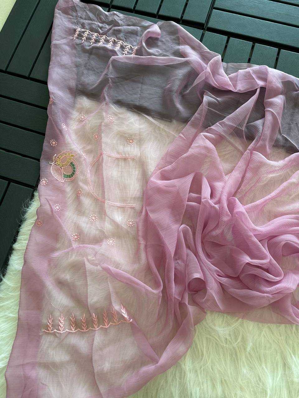 Chiffon Sequin Saree